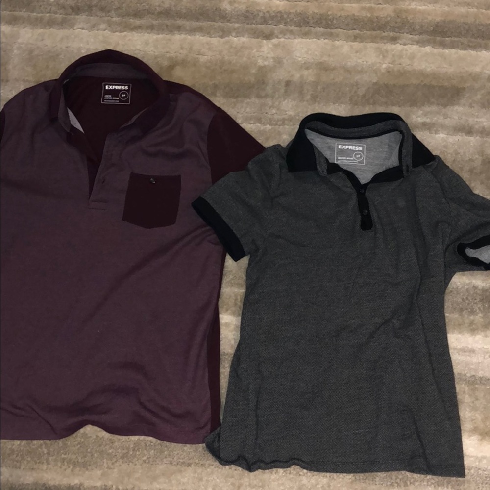 2 express polos size small both